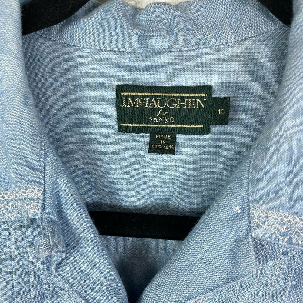 J Mclaughlin For Sanyo Chambray Button Up Shirt - image 2